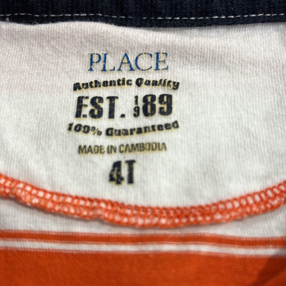 Place Striped Short Sleeve Polo Sz 4T - Picture 2 of 4